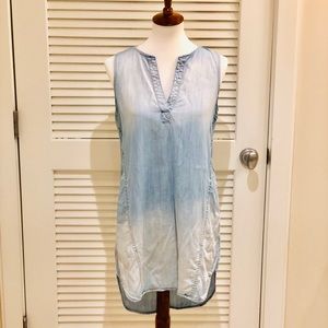 Jean V Neck Shift Dress